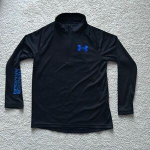 Crew neck long sleeve under armour youth zipper shirt